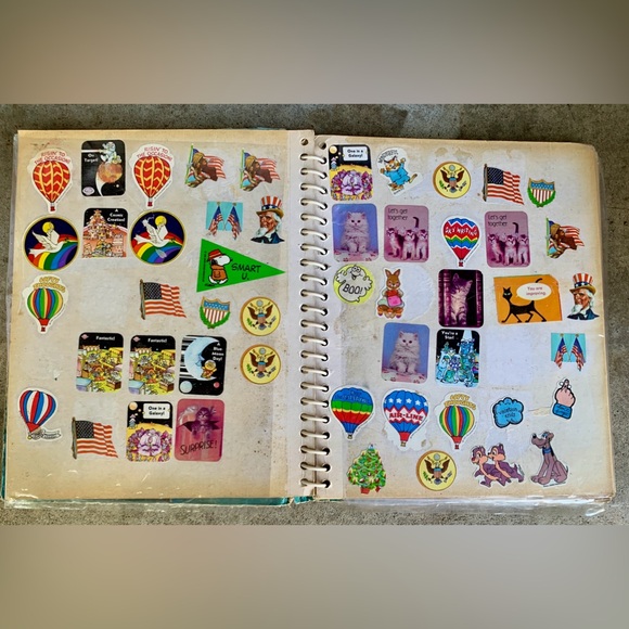 c. 1981 Vtg Spiral Bound Sticker Collection Album - Picture 2 of 16